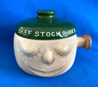 Buy Vintage Sylvac Face Pot Beef Stock Cubes Facepot 4906 Green Lid • 25£