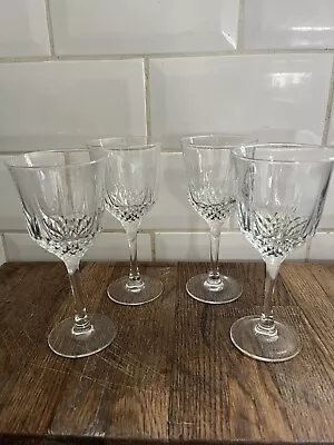 Buy Cut Glass Crystal Wine Glasses X 4 • 11.61£