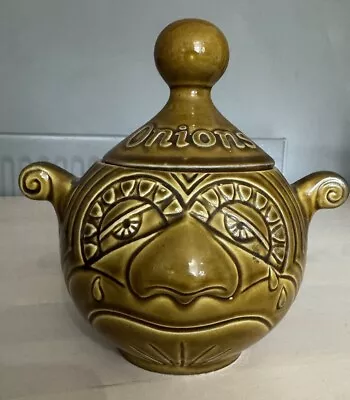 Buy Sadler Onion Pot Vintage Glazed Ceramic Pottery Brown Mid-Century Novelty Jar • 8£