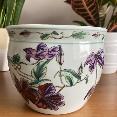 Buy Chinese Kewdos  Hand Painted Porcelain Jardiniere Plant Pot 6.5” Diameter • 50£