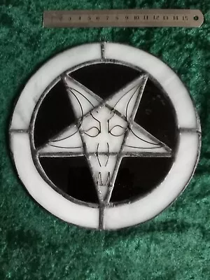 Buy Stained Glass Sun Catcher Occult Witchcraft Pentagram  • 40£