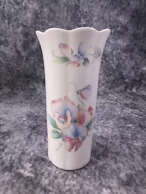 Buy Vintage Bone China Aynsley Little Sweetheart Vase White 15 Cm Tall • 3.99£