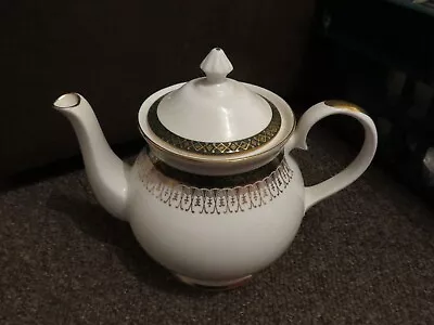 Buy Royal Grafton Majestic Teapot Green Fine Bone China Vintage England • 19.99£