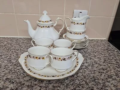 Buy ROYAL KENT Golden Glory Bone China Tea Set 14 Piece Cups Saucers Teapot Serving • 45£