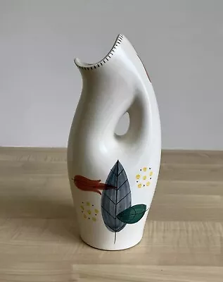 Buy H.J WOOD MCM PIAZZA WARE LEAF DESIGN Water Jug/vase Free Form 1940’s Signed BL • 45£