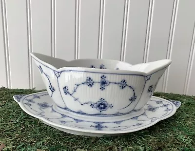 Buy Antique Royal Copenhagen Blue Fluted Plain Sauce Boat Gravy Boat • 139.78£