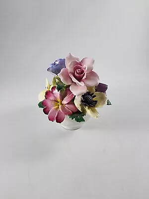 Buy Flower Bouquet Crown Staffordshire Fine Bone China England Shades Of Purple • 27.95£