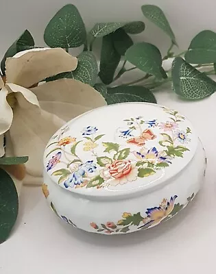 Buy Vintage Aynsley Cottage Garden Fine English Bone China Trinket Box With Lid • 10£