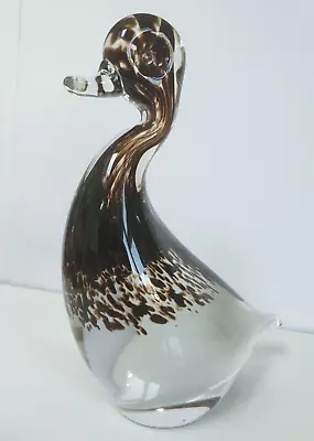 Buy Vintage WEDGWOOD Brown Speckled And Clear Glass Duck • 9.95£