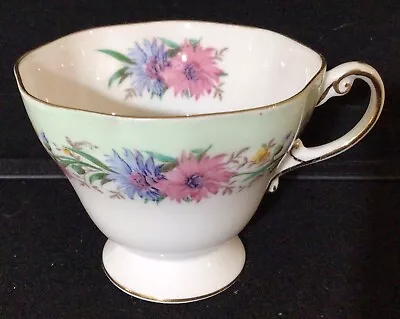 Buy Vintage Foley Tea Cup CORNFLOWER  Pale Green • 12.21£