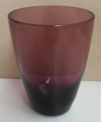 Buy Vintage Purple Glass Tumbler 9cm Tall And 7cm Wide Drinking Glass • 4.89£