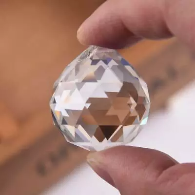 Buy 30mm Hanging Crystal Ball Cut Glass Prism Sphere DIY Chandelier Lighting Pendant • 2.39£