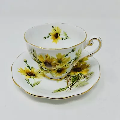 Buy Royal Standard Teacup, Saucer Brown Eyed Susan Fine Bone China England Gold Trim • 17.71£