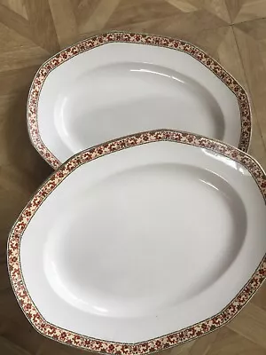 Buy 2 X Huge 18'' X 14'' Meat Plates WH Grindley Being 19 Centuary English .1'' Well • 9.50£