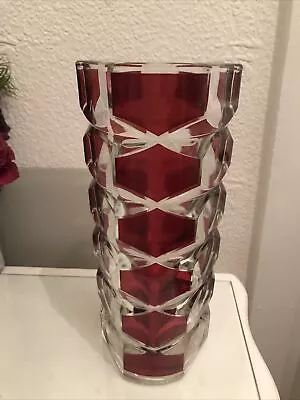 Buy French Art Glass Vase Windsor Rubis Cranberry H-24cm Vtg J.G.Durand Luminarc • 12.99£