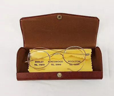 Buy 1940s Cased Gold Rimmed Spectacles • 80£