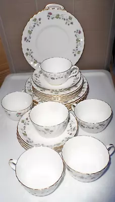 Buy 24pc Minton Dryden S-716 Bone China Tea Cup Saucer Cake Side Dessert Plates Set • 78£