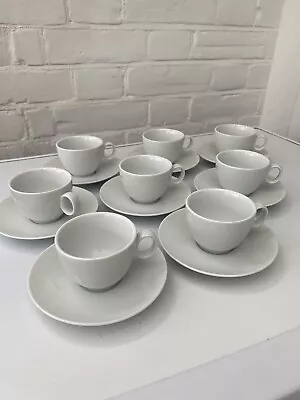 Buy THOMAS Germany Set Of 8 Espresso Cups & Saucers White Stackable Rosenthal • 45£