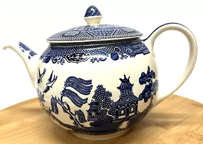 Buy Willow Johnson Brothers England Blue Willow Pattern Teapot 1950.s • 18.99£