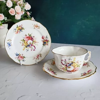 Buy Hammersley Howard Sprays Tea Cup Saucer  Side Plate Trio Fine Bone China Set A. • 19£