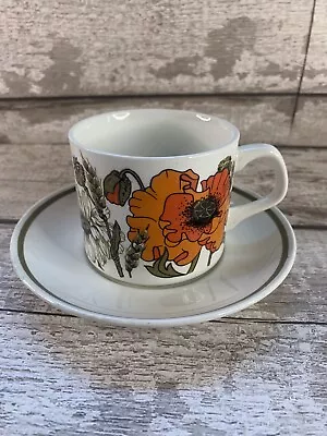 Buy J&G Meakin Vintage Poppy Single Cup And Saucer Tea Or Coffee • 7.99£