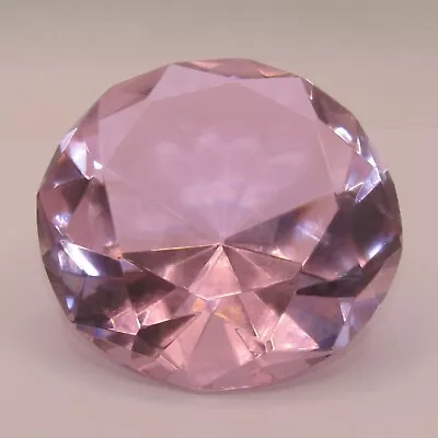 Buy Pink Diamond Paperweight Crystal Glass Diamond Shape Paper Weight 10cm 500g • 14.95£
