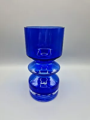 Buy Vintage 1970s Large 11 Inch Riihimaki Vase 1472 In Cobalt Blue By Tamara Aladin • 40£