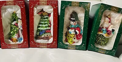 Buy GLASSWARE ART STUDIO Ornament Made Poland Santa Tree Snowman 7” Handcrafted 4 • 45.66£