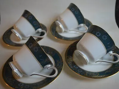 Buy Royal Doulton Carlyle Side FOUR Footed Cups And Saucers Mint Condition (d) • 14£