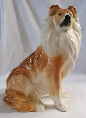 Buy Kingston Pottery 8.25  Rough Collie Fireside Dog Figurine, C1970-1984 • 19.99£