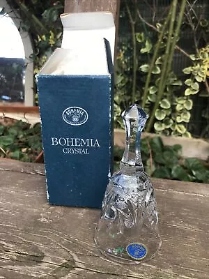 Buy Bohemian Czech Crystal Cut Glass Bell Pinwheel Motif - Boxed • 12.99£
