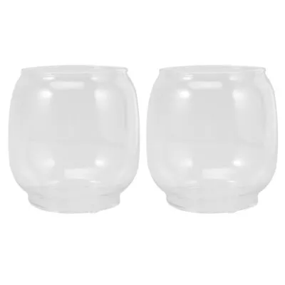 Buy 2 Pcs Kerosene Lampshade Clear Hurricane Glass Replacement • 9.35£