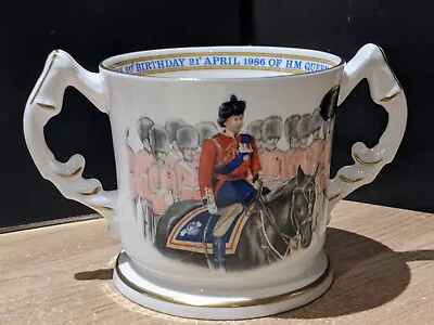 Buy Queen Elizabeth II 60th Birthday Mug Cup April 21st 1986 Aynsley Fine Bone China • 23£