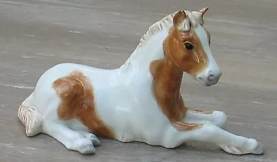 Buy Beswick Pottery Lying Foal Or Pony Vanner Skewbald Brown And White • 18£