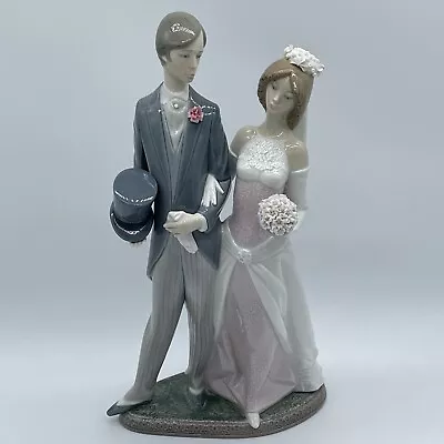 Buy Lladro 1404 MATRIMONY Wedding Couple Bride And Groom - 12” Tall - Spain • 139.78£