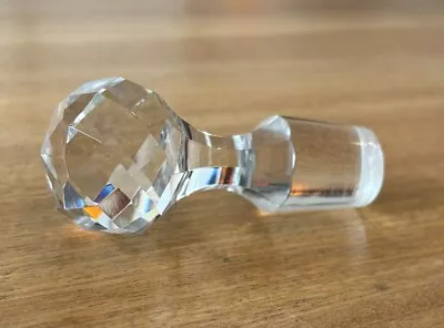 Buy Vintage Cut Glass Faceted Crystal Decanter Stopper (See Description For Size) • 2.99£