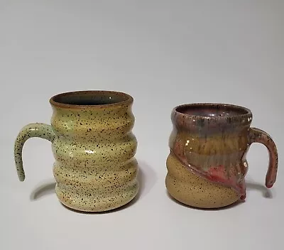 Buy Studio Art Mug Coffee Tea Cup Handcrafted Set Of Two Pottery Wabi Sabi SIGNED ☕️ • 27.96£