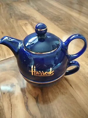 Buy Harrod's Knightsbridge Sadler Teapot Blue Made In England NEW  • 19.99£