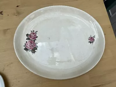 Buy Oval Vintage Alfred Meakin Serving Dinner Plate Rose England • 2£