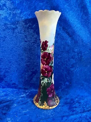 Buy Antique W.A. Pickard Belleek Willets Hand Painted 15.5  Vase Signed Very Rare! • 400.68£
