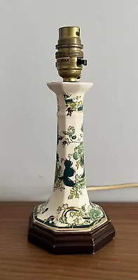 Buy Vintage Mason's Ironstone Green Chartreuse Table Lamp 25cm 1970's 25cm Floral • 29.99£