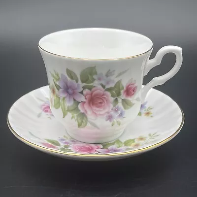 Buy Royal Stafford Bone China Tea Cup & Saucer Made In England - Rose Design • 12.99£