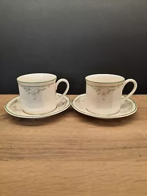 Buy (A)Vintage  Royal Doulton Caprice Coffee Cup & Saucer X2 • 5£