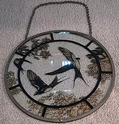Buy Vintage Window Glass Hummingbird Hanging Ornament Sun Catcher Birds Pendant Deco • 17.99£