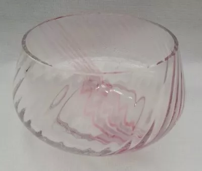 Buy Caithness Glass Pink Pattern And Clear Fruit Or Salad Bowl Excellent Condition  • 13.49£