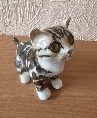 Buy Winstanley Cat Size 2 Cathedral Glass Eyes  Tabby Kitten Ready To Jump • 36£