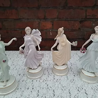 Buy 4 X Wedgwood Dancing Hours Floral Collection Figurines • 299£
