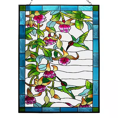 Buy Stained Cat Panel Glass Window Hanging Wall Decor Home Ornaments Parrot Cat  • 7.29£