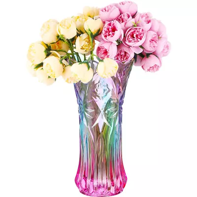 Buy Glass Vase Rainbow Vase Crystal Vase Decorative Vase Desktop Vase Vases Flowers • 26.78£