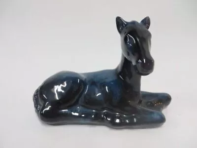 Buy Blue Mountain Pottery Laying Foal Horse Blue Cobalt Glaze BMP Canada • 41.97£